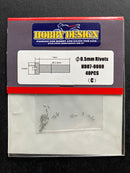 Hobby Design - 1/24 Scale  ⌀0.5 mm Rivets 40 pcs. Type C (HD07-0008)
