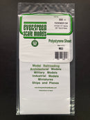 0.75 mm Opaque White Thick Polystyrene Passenger Car Siding Sheets 15 cm x 30 cm