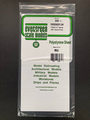 0.75 mm Opaque White Thick Polystyrene Passenger Car Siding Sheets 15 cm x 30 cm