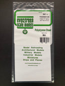 0.75 mm Opaque White Thick Polystyrene Passenger Car Siding Sheets 15 cm x 30 cm
