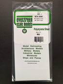 1.0 mm Opaque White Thick Polystyrene Metal Style Siding Sheets  (Corrugated) 15 cm x 30 cm