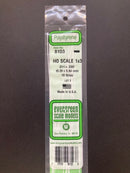 35 cm Opaque White Scale Strip Polystyrene HO Scale 3.5 mm = 1'0 (1:87 火車模型比例) 聚苯乙烯條