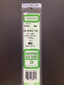 35 cm Opaque White Scale Strip Polystyrene HO Scale 3.5 mm = 1'0 (1:87 火車模型比例) 聚苯乙烯條