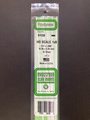 35 cm Opaque White Scale Strip Polystyrene HO Scale 3.5 mm = 1'0 (1:87 火車模型比例) 聚苯乙烯條
