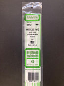 35 cm Opaque White Scale Strip Polystyrene HO Scale 3.5 mm = 1'0 (1:87 火車模型比例) 聚苯乙烯條