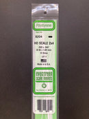 35 cm Opaque White Scale Strip Polystyrene HO Scale 3.5 mm = 1'0 (1:87 火車模型比例) 聚苯乙烯條