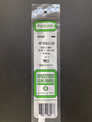 35 cm Opaque White Scale Strip Polystyrene HO Scale 3.5 mm = 1'0 (1:87 火車模型比例) 聚苯乙烯條