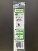 35 cm Opaque White Scale Strip Polystyrene HO Scale 3.5 mm = 1'0 (1:87 火車模型比例) 聚苯乙烯條