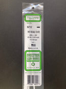 35 cm Opaque White Scale Strip Polystyrene HO Scale 3.5 mm = 1'0 (1:87 火車模型比例) 聚苯乙烯條