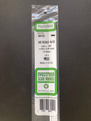 35 cm Opaque White Scale Strip Polystyrene HO Scale 3.5 mm = 1'0 (1:87 火車模型比例) 聚苯乙烯條