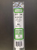 35 cm Opaque White Scale Strip Polystyrene HO Scale 3.5 mm = 1'0 (1:87 火車模型比例) 聚苯乙烯條