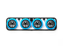 [94960] Hard Arched Tires (Blue) & Carbon Reinforced Large Diameter Narrow Wheels