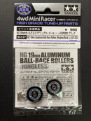 [95137] HG 19 mm Aluminum Ball-Race Rollers (Ringless/Black) Japan Cup 2020