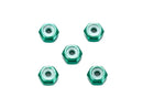 [95424] 2 mm Aluminum Lock Nut (Green, 5 pcs.)